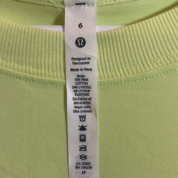Lululemon NWT Tee Dress Light Green Size 6. - Picture 2 of 7